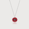 Eye of Ziggurat Silver Necklace - Red